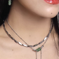 Green Dongling Jade Double-Layer Necklace