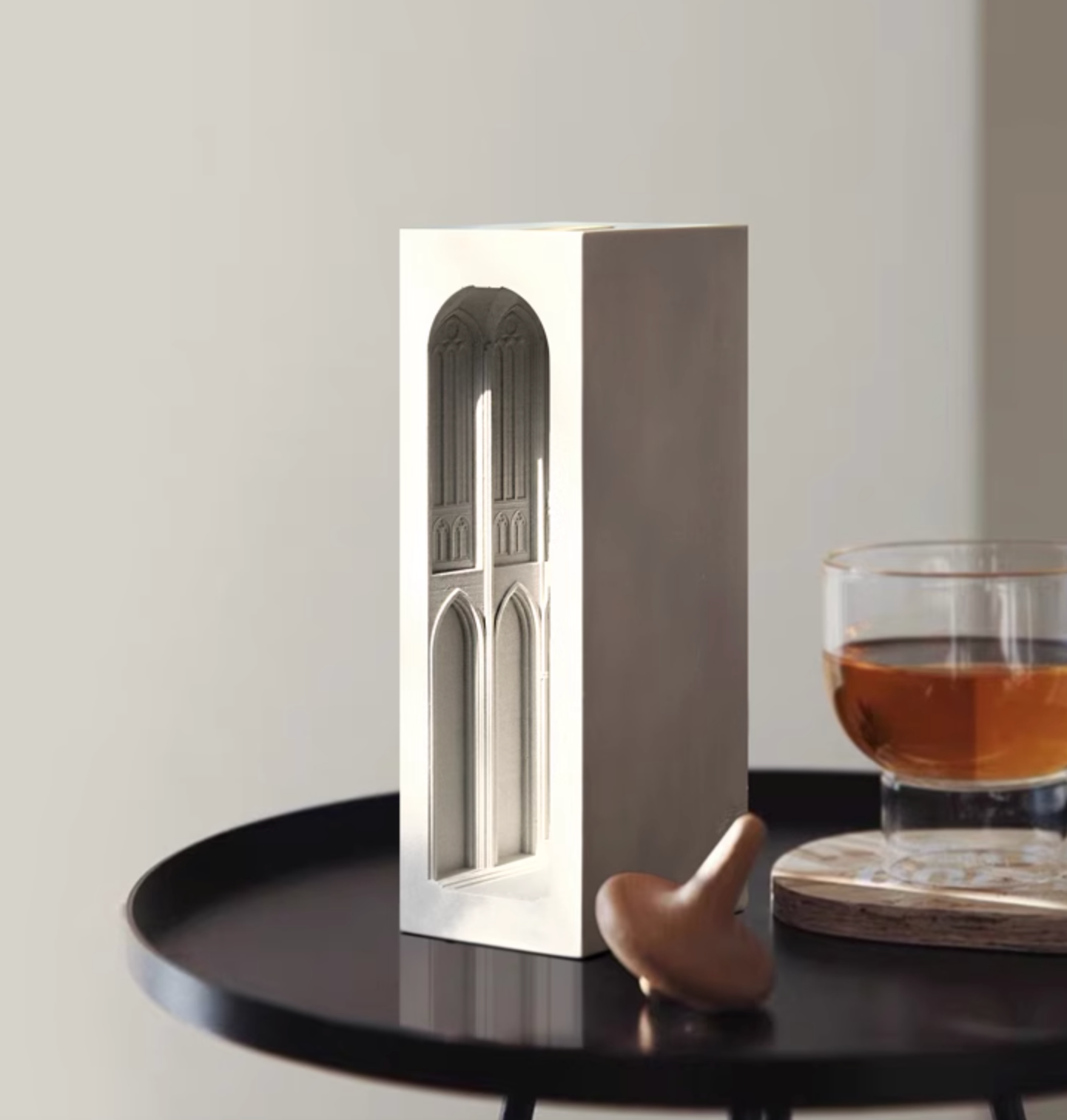 Catalan Music Hall night light: architecture cement ornament bedside lamp
