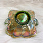 Antique Crown Crystal Butterfly Prasem Carnival Glass Bowl [with Exclusive NFT]