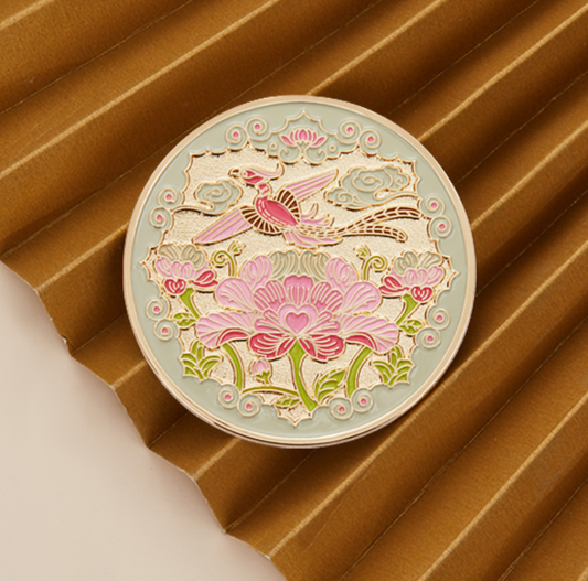 Suzhou Museum's Fengxi Peony Ancient Style Portable Makeup Mirror